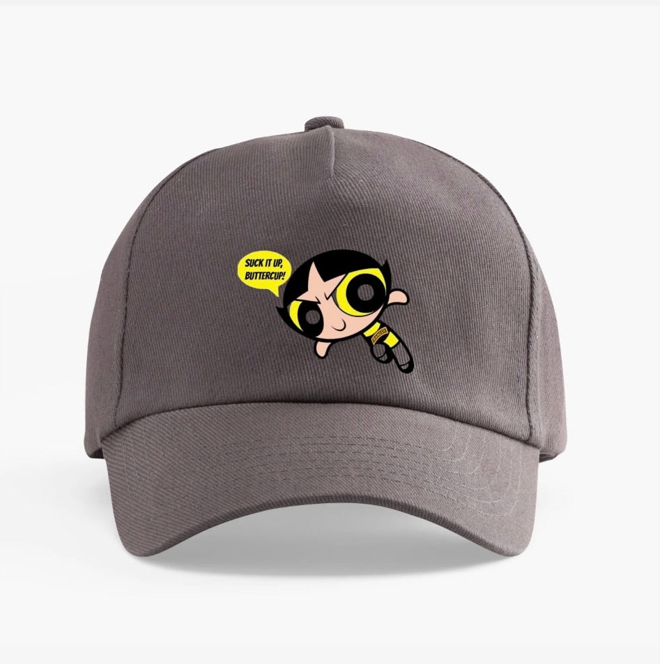 Miss Buttercup Baseball Cap - Gray