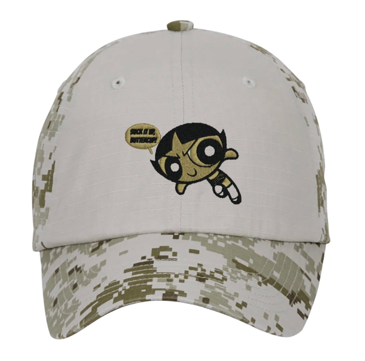 Miss Buttercup Baseball Cap - Camo Green