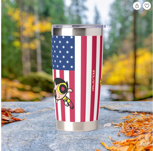 Miss Buttercup Patrotic Thermal Tumbler