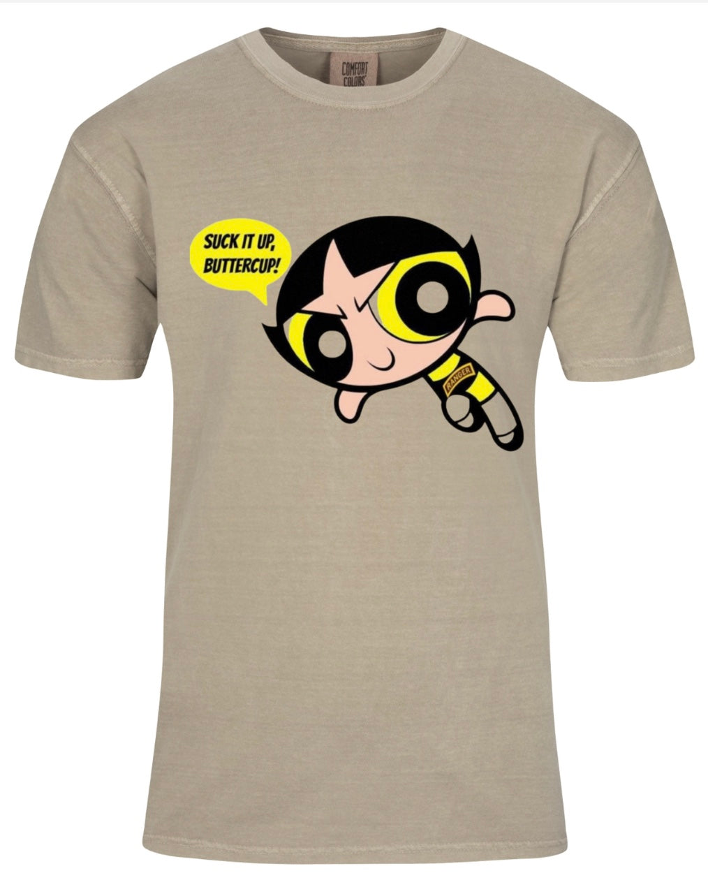 Miss Buttercup Short sleeve Cotton T-Shirt - Comfort Colors Sand